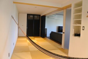 和室にもハンモック