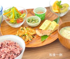 朝食付きプランの和定食